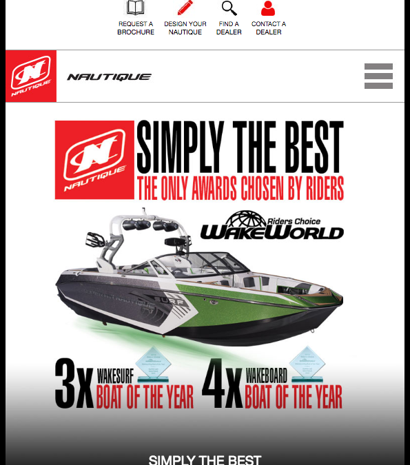 INDUSTRY LEADER NAUTIQUE BOAT COMPANY LAUNCHES NEW 2017 WEBSITE