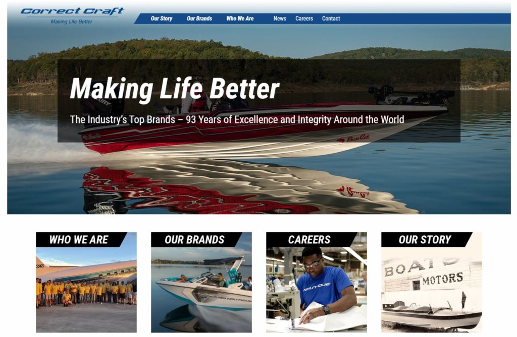 CORRECT CRAFT LAUNCHES ALL-NEW WEBSITE