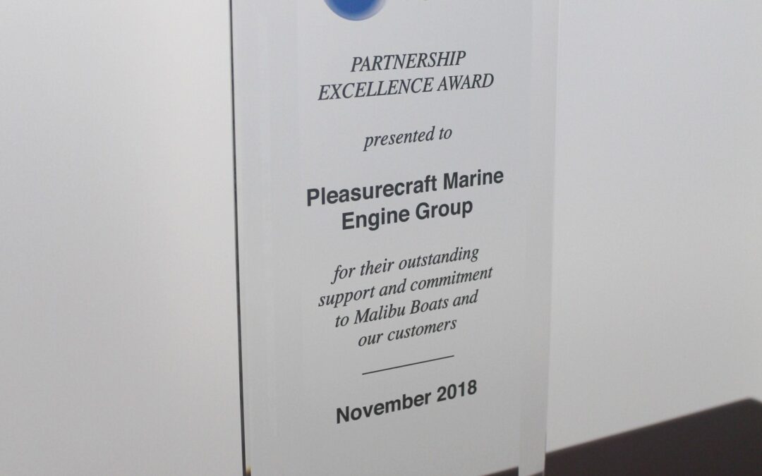 PLEASURECRAFT ENGINE GROUP WINS MALIBU PARTNER AWARD