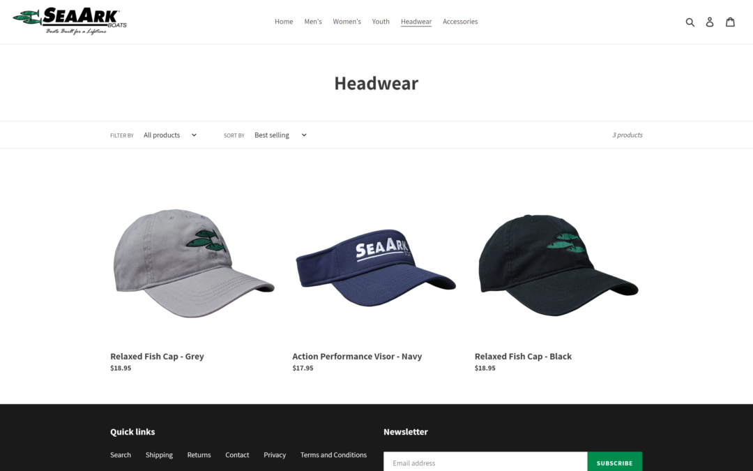 SEAARK BOATS LAUNCHES NEW GEAR SHOP